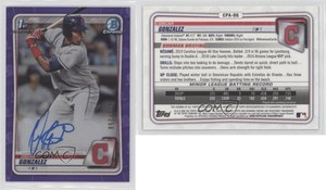2020 Bowman Chrome Prospects Purple Refractor /250 Oscar Gonzalez #CPA-OG Auto
