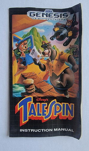 Disney's TaleSpin (Sega Genesis, 1992) CIB w/ Hanger Tab Intact - Picture 8 of 9