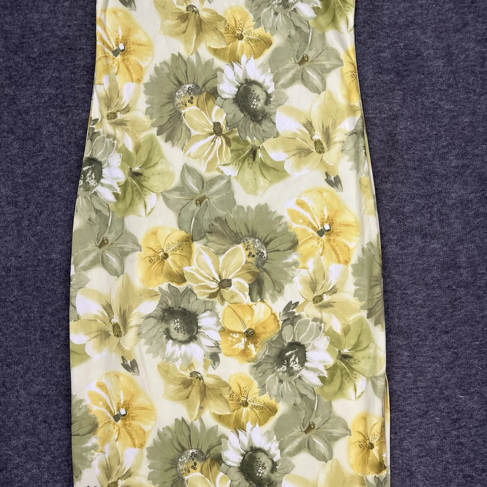 Maxi Vestido Joule Vintage Para Mujer S Verde Floral Sin Mangas Abertura Hada Grunge Años 90 Foto 3 de 4