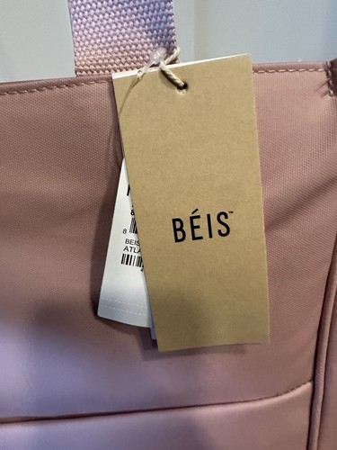 Bolso de Mano Béis North/South Poliéster Reciclado en Rosa Atlas #Beis324656 Nuevo con Etiquetas - Imagen 7 de 8