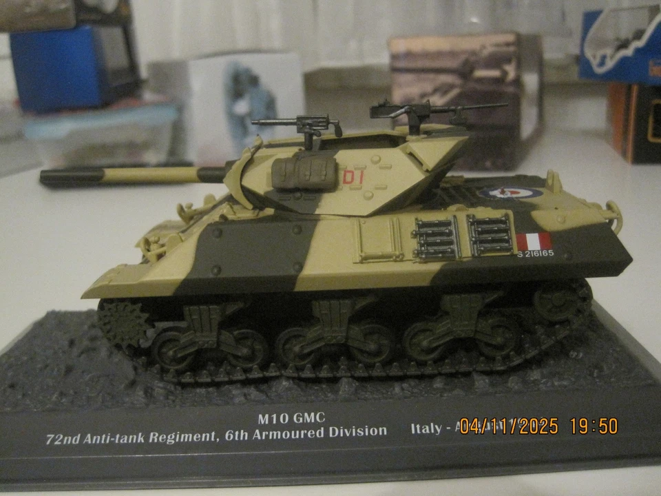 Altaya 1 : 43 U.S. Panzer M10 GMC Wolverine 7. Anti Tank Rgt. Italien Aug.1944 - Bild 2 von 4