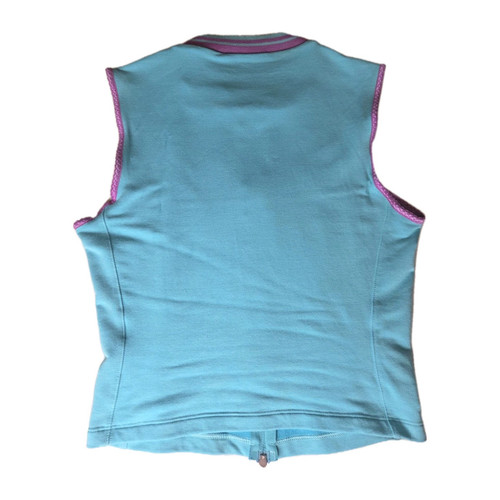 Conjunto de tenis grande vintage años 80 Versace Sport para mujer Aqua 2 piezas falda superior algodón - Imagen 17 de 20
