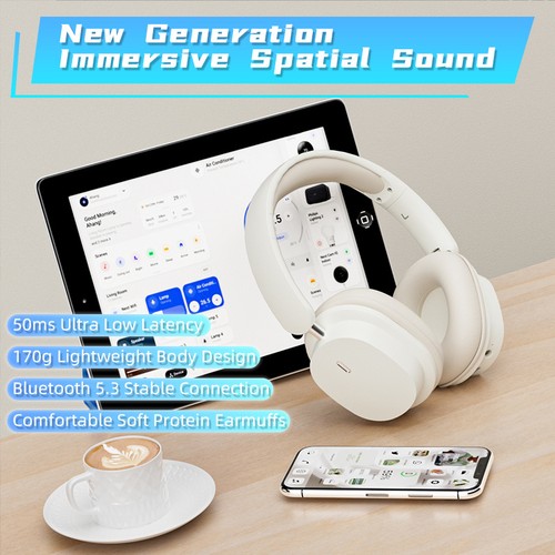 Wireless Bluetooth-Compatible 5.0 Headset Over-Ear Physical Noise Canceling - Picture 20 of 27