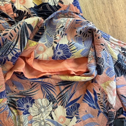 Anthropologie Sanctuary M Pink Midi Dress Floral Beach Vacation Buttons - Picture 6 of 10