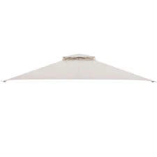 10' x 12' Patio Gazebo Canopy Cover Replacement Cover for Backyard Garden Beige