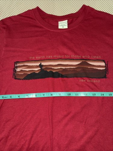 The Clean Green Shirt Company XS New Zellamd Maroon Red Earth Music - Picture 4 of 6