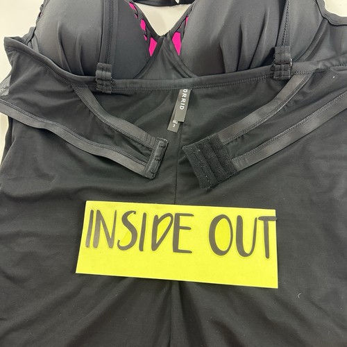 Torrid Gr. 3 Badeanzug Bombshell HEISS schwarz/hot pink integrierter UW Push-up-BH neu ohne Etikett - Bild 8 von 14