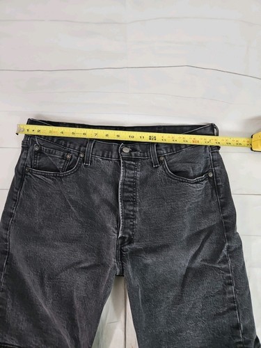 Levi's 501 Mens SZ 38 Black Denim Jean Shorts Cotton Black - Picture 2 of 8