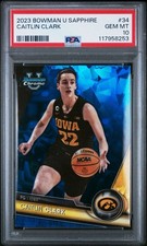 2023 BOWMAN U SAPPHIRE #34 CAITLIN CLARK PSA 10