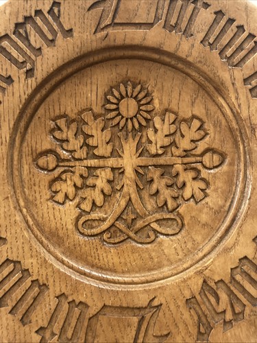 Carved Dutch Bread Plate Dat Uw Leven Liefde Weze: May Your Life Be Love W:33cm - Bild 4 von 17