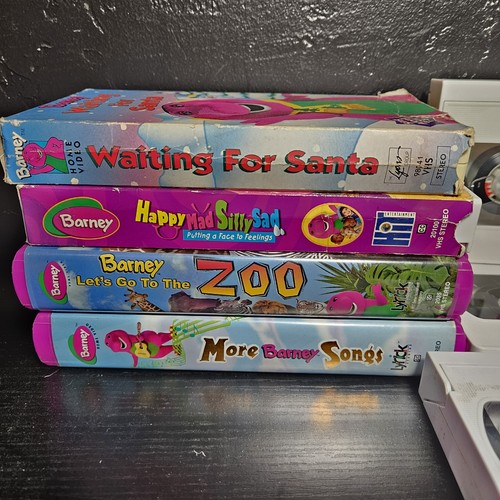 Barney & Friends Lot 7 VHS Tapes Zoo Santa Live Songs Friends - Imagen 2 de 3