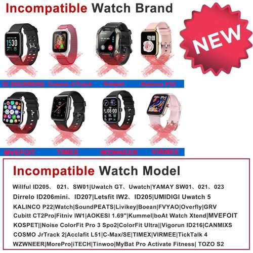 Smart Watch Charger Magnetic Compatible with YAMAY Willful Letsfit Black  - Picture 2 of 9