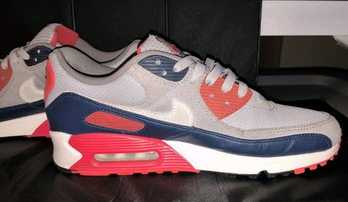 Nike Air Max 90 Smoke Gray Armory Navy Phantom Men's Sneakers DM0029-005 Sz. 9.5 - Picture 8 of 19