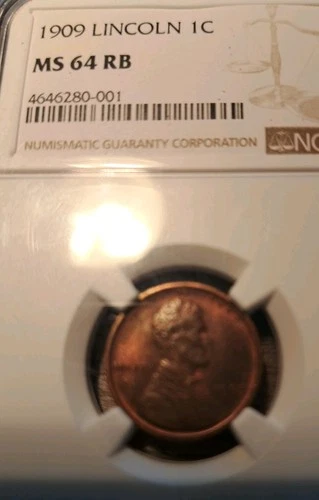 1909 Lincoln Wheat NGC MS64 R/B