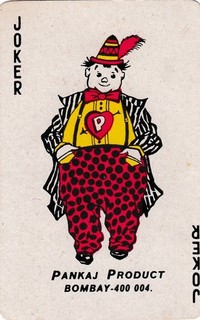 JOKERS LADY BOMBAY 1 single vintage playing cards
