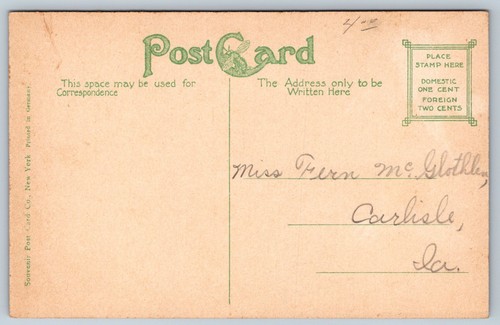 Postal de Des Moines Iowa vista del distrito comercial - Imagen 2 de 2