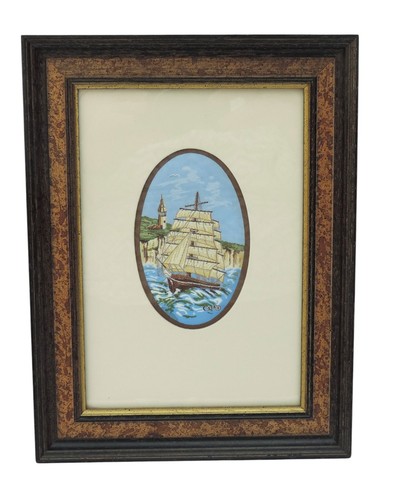 Cash's of Coventry Woven Silk Picture - Sailing Ship - Picture 2 of 5