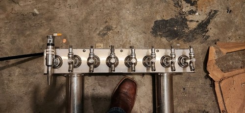 American Beverage Equipment 8 Faucet Glycol Cooled Long Draw Draft Tower Bar Tap
