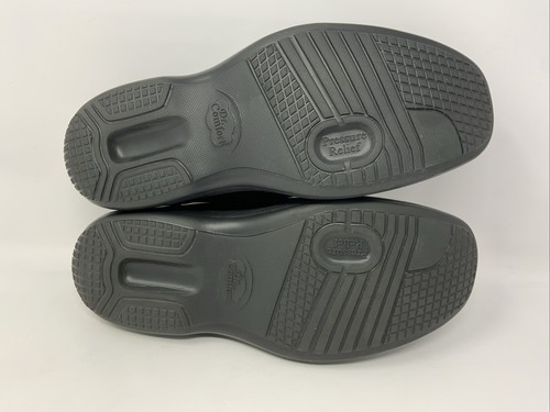 Dr Comfort Leader Black Leather Adjustable Strap Mens 7.5 Shoes Extra Wide EE EW - Picture 11 of 11