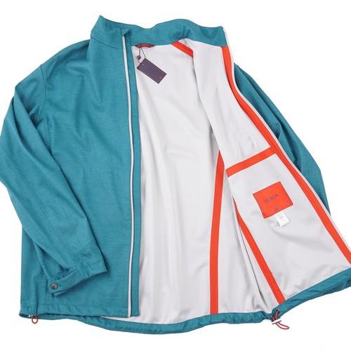 Isaia Teal Green Cashmere-Silk 'Double Storm System' Jacket M (Eu 50) NWT - Picture 2 of 9