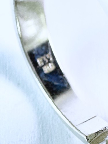 Silberring 835er Silber 70er mit schwarzen Stein Größe 54 (17,2 mm Ø) 8,95 g - Bild 7 von 8