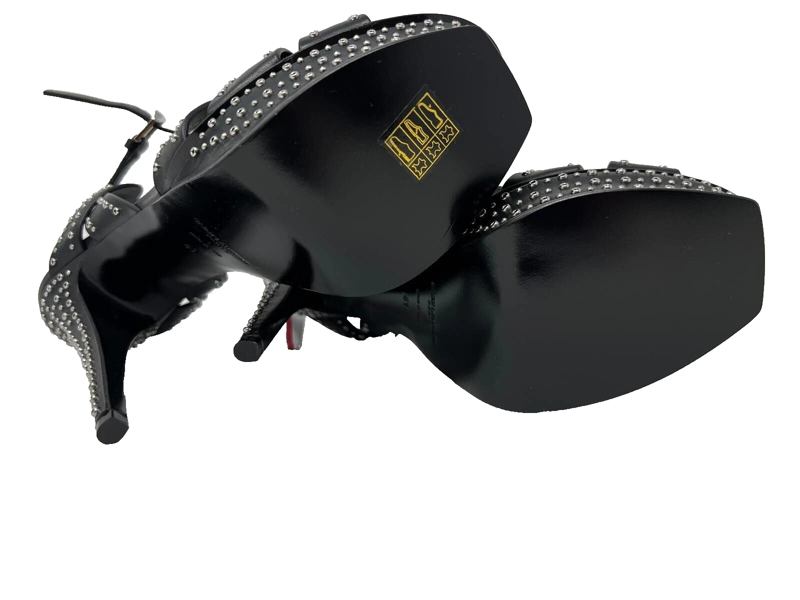 SAINT LAURENT (YSL) Sandali Saint Laurent Tribute con borchie plateau cinturino a T taglia 41