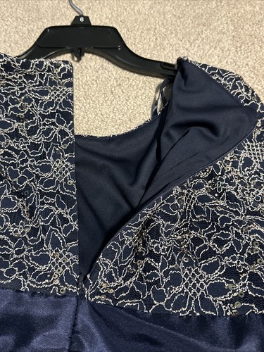 J. Howard Formal Dress Size 6 - 3/4 Sleeve Sequin Embroidered With Sash - Picture 10 of 10