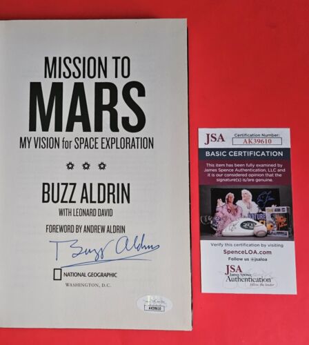 BUZZ ALDRIN SIGNIERTES BUCH ""MISSION TO MARS"" MIT FOTOPROOF UND JSA COA psa bas - Bild 2 von 2