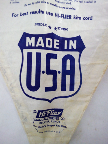 VTG HI-FLIER PAPER KITE PLAYMATES OF THE CLOUDS UNUSED JET AIRPLANE - Picture 2 of 4