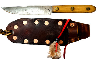 VTG Universal LF & C  Landers Frary & Clark Mountain Man Knife & Leather Sheath