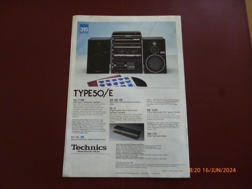 TECHNICS HIFI SYSTEMS Z15, Z35, Z55, 315 SERIE - TYP 10/20 BROSCHÜRE/KATALOG - Bild 7 von 7