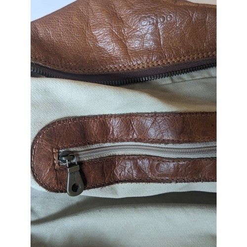 Rare Chloe leather bag w/crochet trim. Large Brown Boho Handbag. - Picture 11 of 24