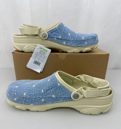 Men's Size 13 Crocs Classic All-Terrain Clog Levi's Sashiko Light Wash Denim New - Picture 11 of 13