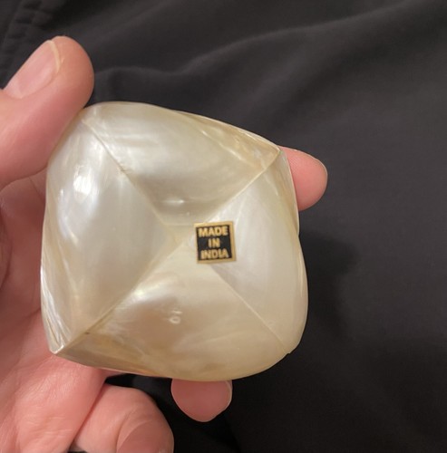 Set of 3 Mother of Pearl Shell Silver Trinket Snuff Boxes Pendants - India - Picture 13 of 16