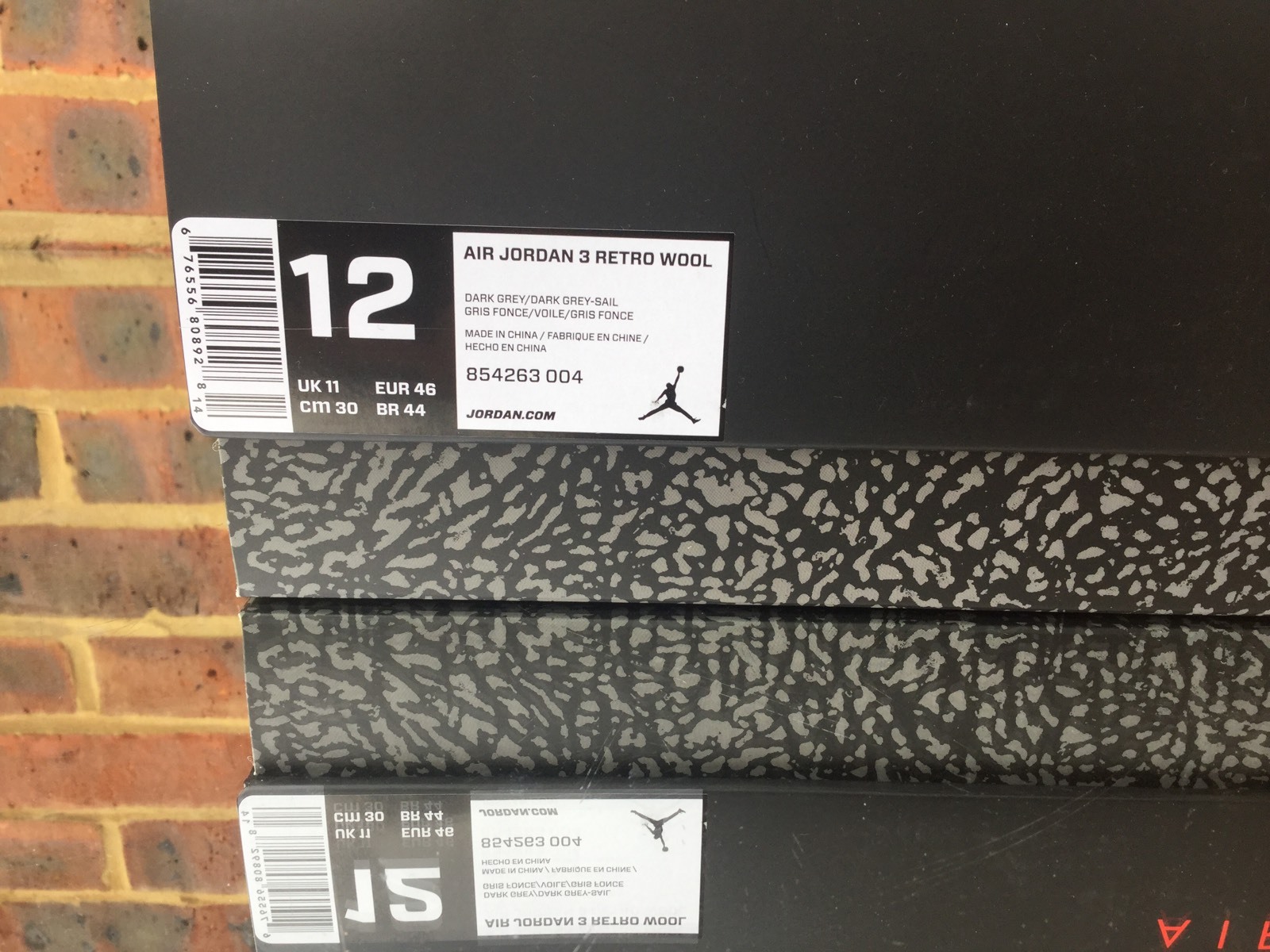 Nike Air Jordan Jordan Jordan 3 Retro Wool. Dark Gris . UK11 / US12 / EU46. OG. LE III IV V VI. 735f13 Nike Air Jordan Jordan Jordan 3 Retro Wool. Dark Gris . UK11 / US12 / EU46. OG. LE III IV V VI. 735f13
