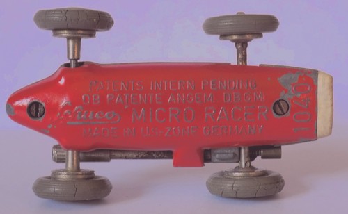 Schuco No.1040 Uhrwerk Micro Racer, Ferrari Rennwagen, D.B.G.M um 1955-60. - Bild 10 von 10