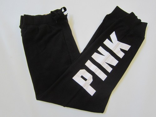 BLING Victoria Secret Pink ORIGINAL SEQUIN HEART DOG TEE SHIRT JOGGER PANT M SET - Picture 5 of 9