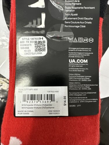 Under Armour UA Team Cushioned Over The Calf Football Baseball Socks 1367822 - Picture 2 of 4