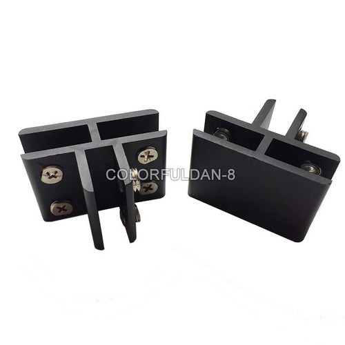 10x Aluminium T Form Schwarz Glasklemmen Regale Träger Halterung Clips für 6-20mm - Bild 1 von 11