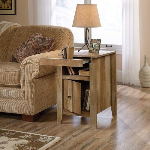 Narrow End Side Table Multifunctional Nightstand Rustic Storage Living Room New - Picture 10 of 10