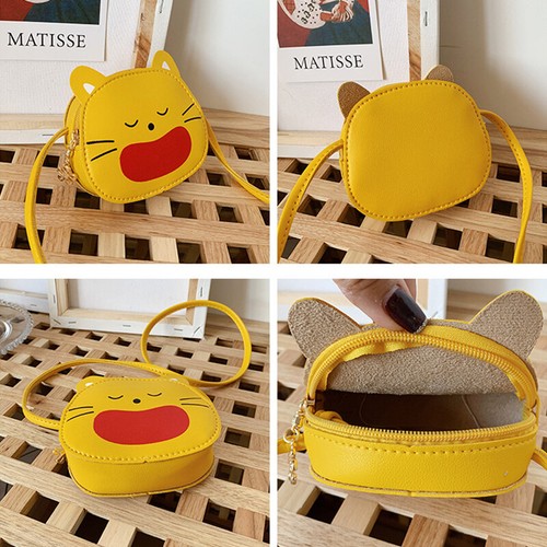 Süße Katze Kinder Mädchen kleine Tasche PU Leder Messenger Bag Kätzchen Kind Handtasche Coi+ - Bild 8 von 16