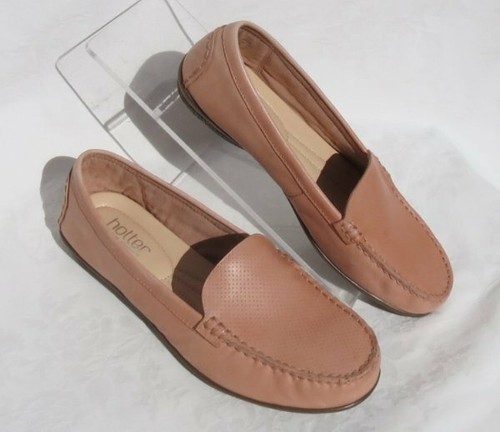 HOTTER Comfort Blush Pink Leder AMOUR Slipper Mokassins Halbschuhe Schuhe 41 US 9 UK 7 - Bild 2 von 6