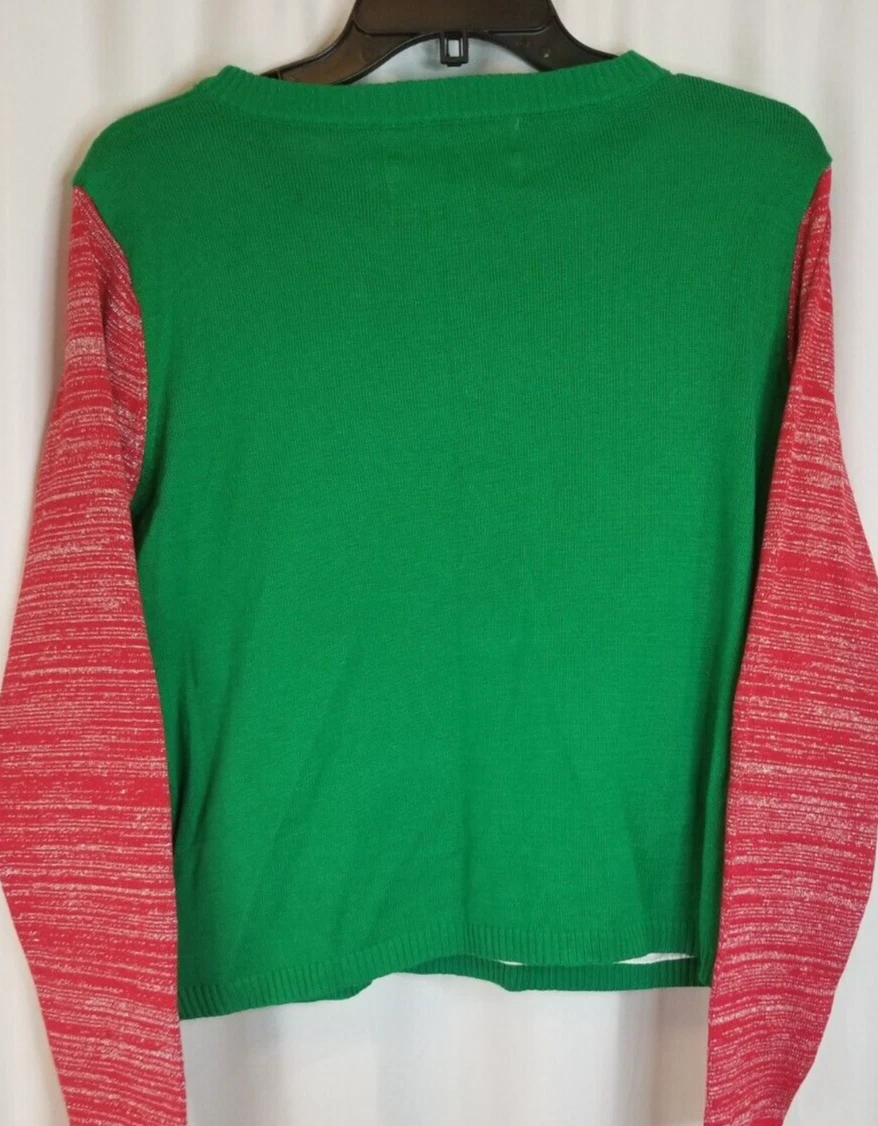 Spencer's Women's Holiday Sweater Get Blitzened Ugly Sweater Sequin Medium