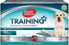 Simple Solution Absorbent Premium Dog and Puppy Training Pads -Pack 100 Pack