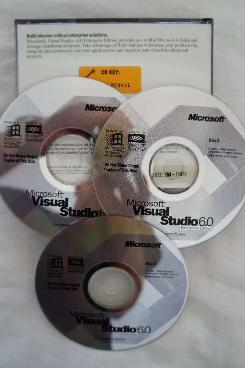 Microsoft Visual Studio 6.0 6 Enterprise FOXPRO C++ BASIC for Windows 95 ~  11 #2