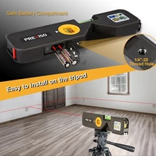 PREXISO 4-in-1 Line Laser Level Torpedo Level Measure Tape Ruler 16Ft Laser Line