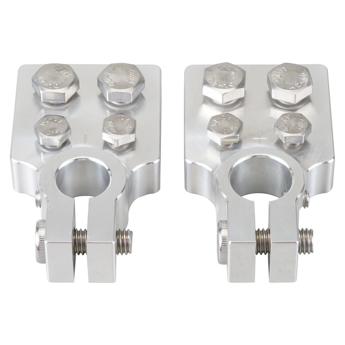 2x Multi Connection For SAE Post Style Flat Battery Terminals Clamps Lead