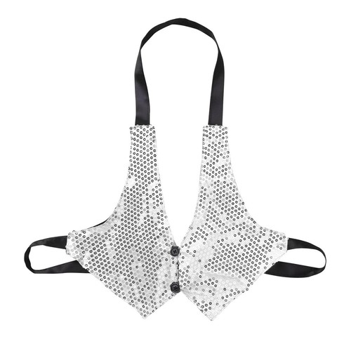 Unisex Kids Boys Girls Waistcoat Sequined Modern Dance Vest Jazz Tap Dance Tops - Picture 44 of 48