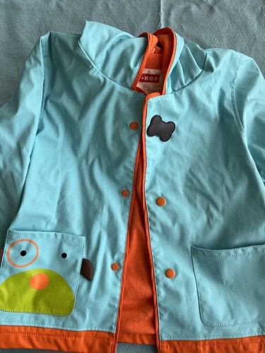 Child Rain Hooded & Lined Rain Jacket - Doggie Size 3-4 - Picture 1 of 9