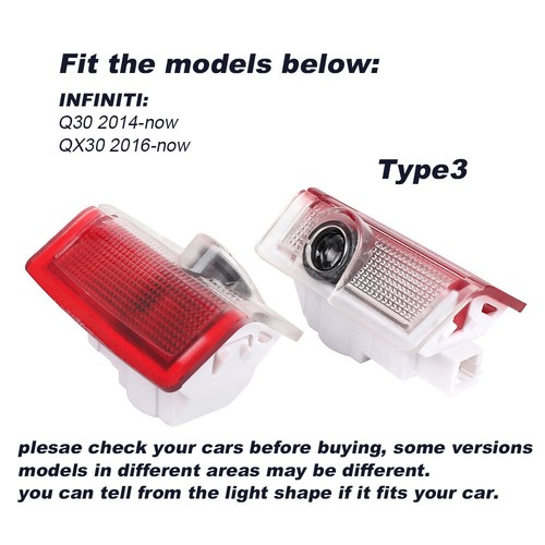 Car Door Light LED Laser Projector Step Welcome Ghost Shadow Lamp For INFINITI - Picture 4 of 11